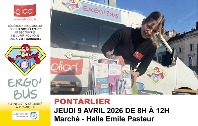 PONTARLIER : Étape de l'ERGO'BUS Eliad - Jeudi 9 avril 2026